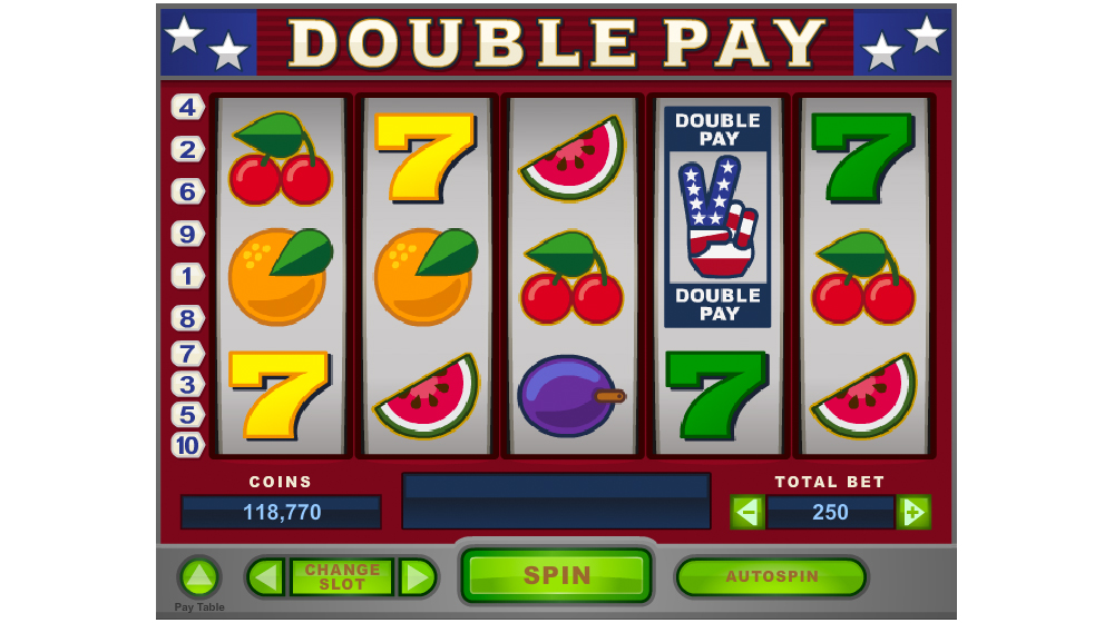 Double pay slot machine