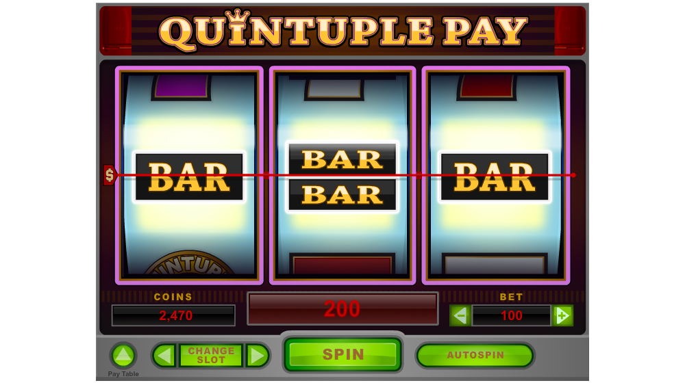 quintiple pay slot machine