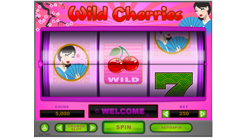 Wild cherries slot machine